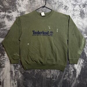 Vintage Y2k Timberland Sweater Long Sleeve Green Size XX-Large Crewneck